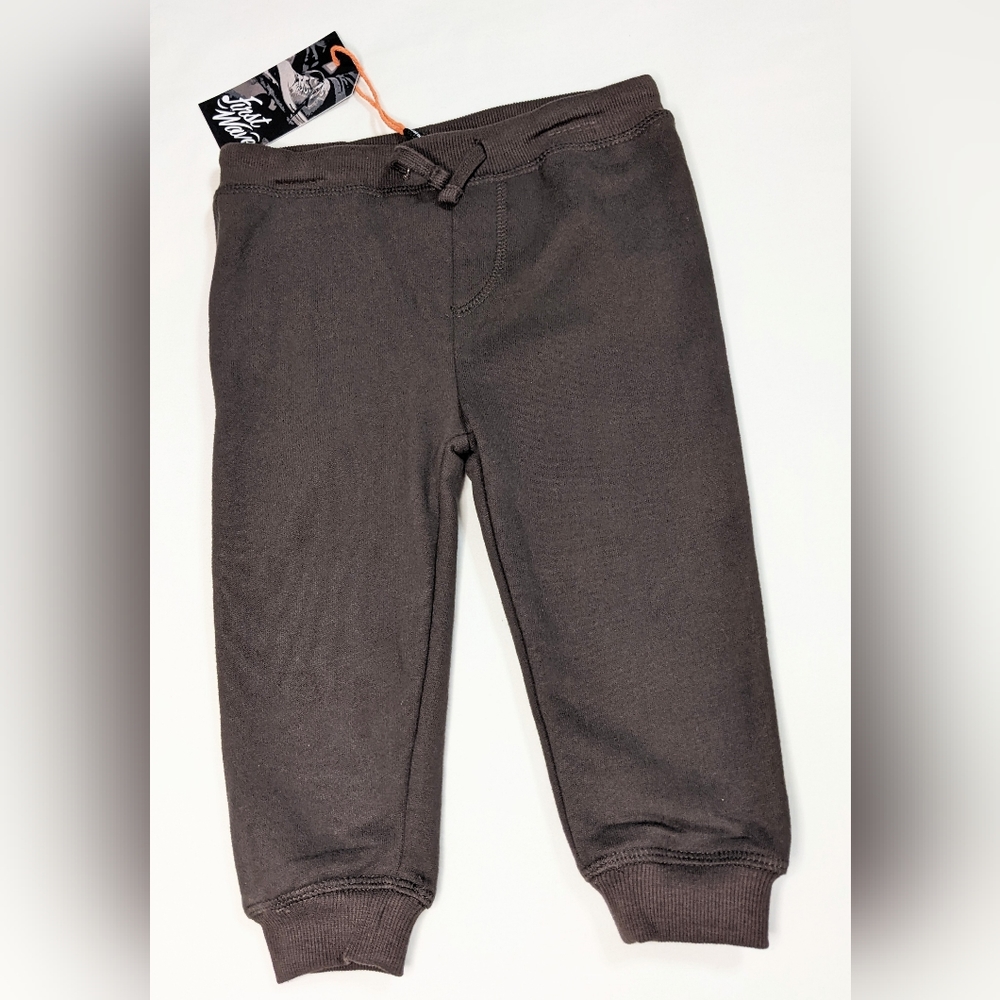 First Wave Babys dark gray boys Joggers sweatpants 18months